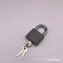HERMEX Top Security Grey Color Paint Oval Shape Iron Padlock With Standard Key